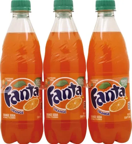 Fanta Orange Soda Fruit Flavored Soft Drink, 16.9 fl oz, 12 Pack