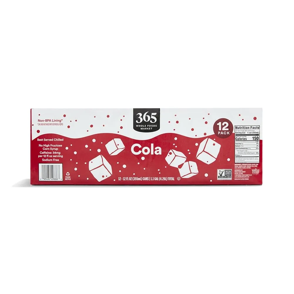 365 by Whole Foods Market, Cola 12 Pack, 12 Fl Oz
