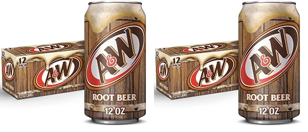 A&W Root Beer Soda, 12 fl. oz. Cans, 12 Pack (Pack of 2)