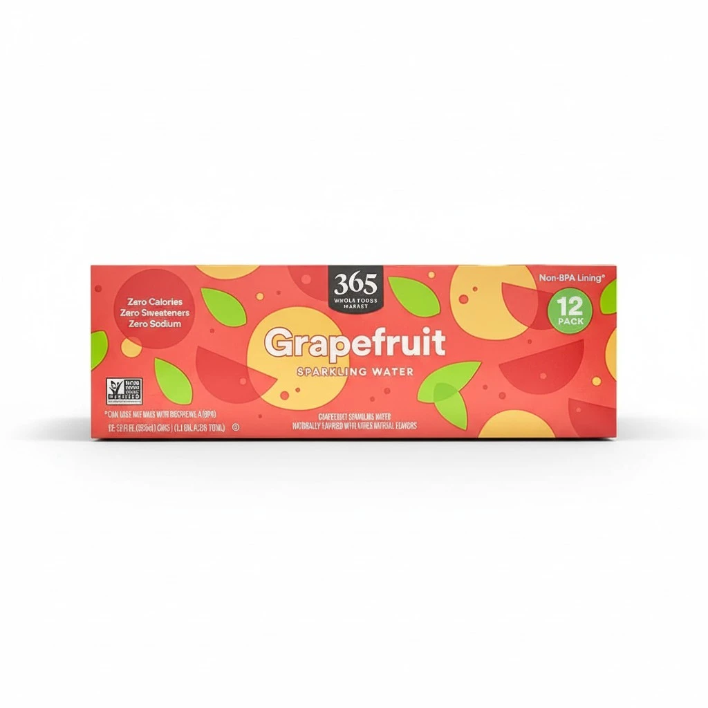 365 by Whole Foods Market, Grapefruit Sparkling Water, 12 Fl Oz