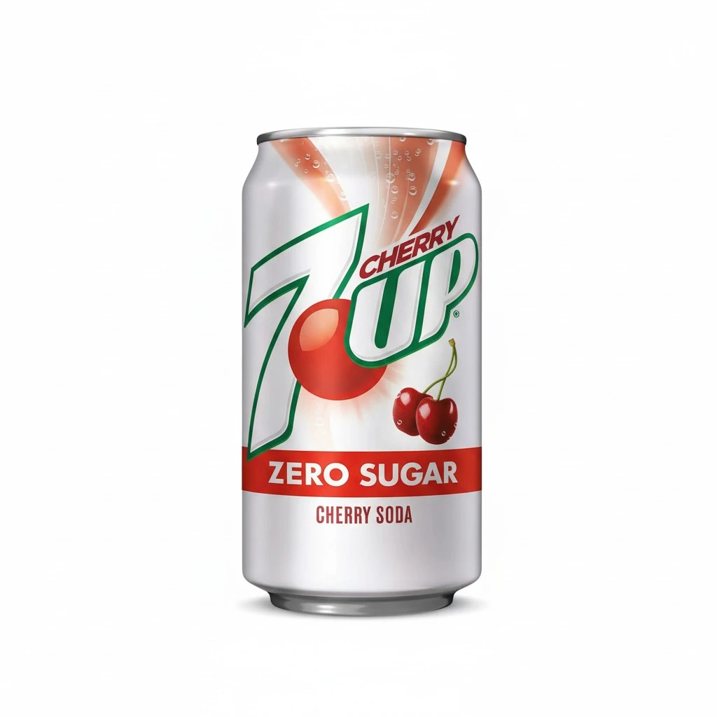 7UP Cherry Zero Sugar Soda, 12 fl oz cans (Pack of 12)