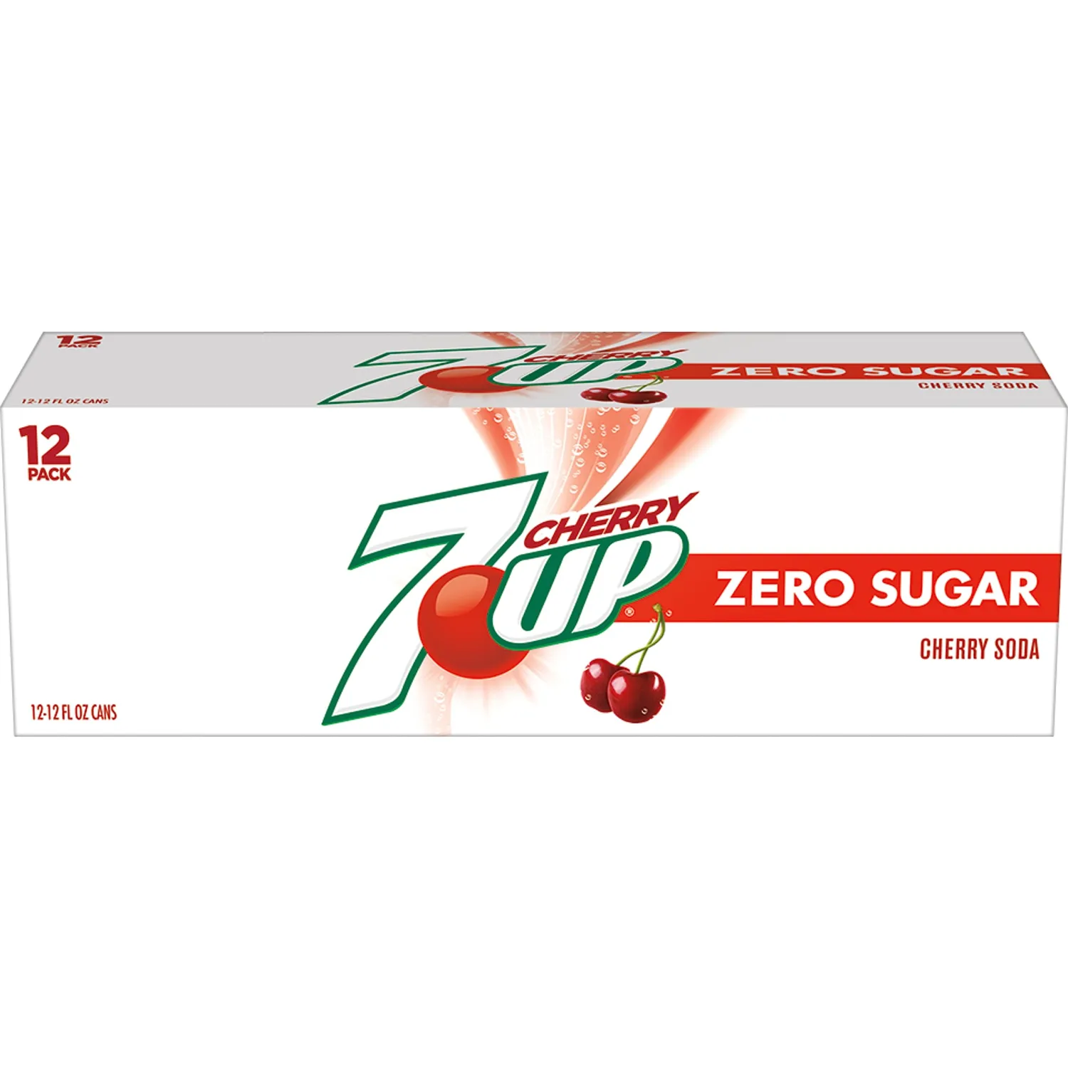 7UP Cherry Zero Sugar Soda, 12 fl. oz. Cans, 12 Pack (Pack of 2)