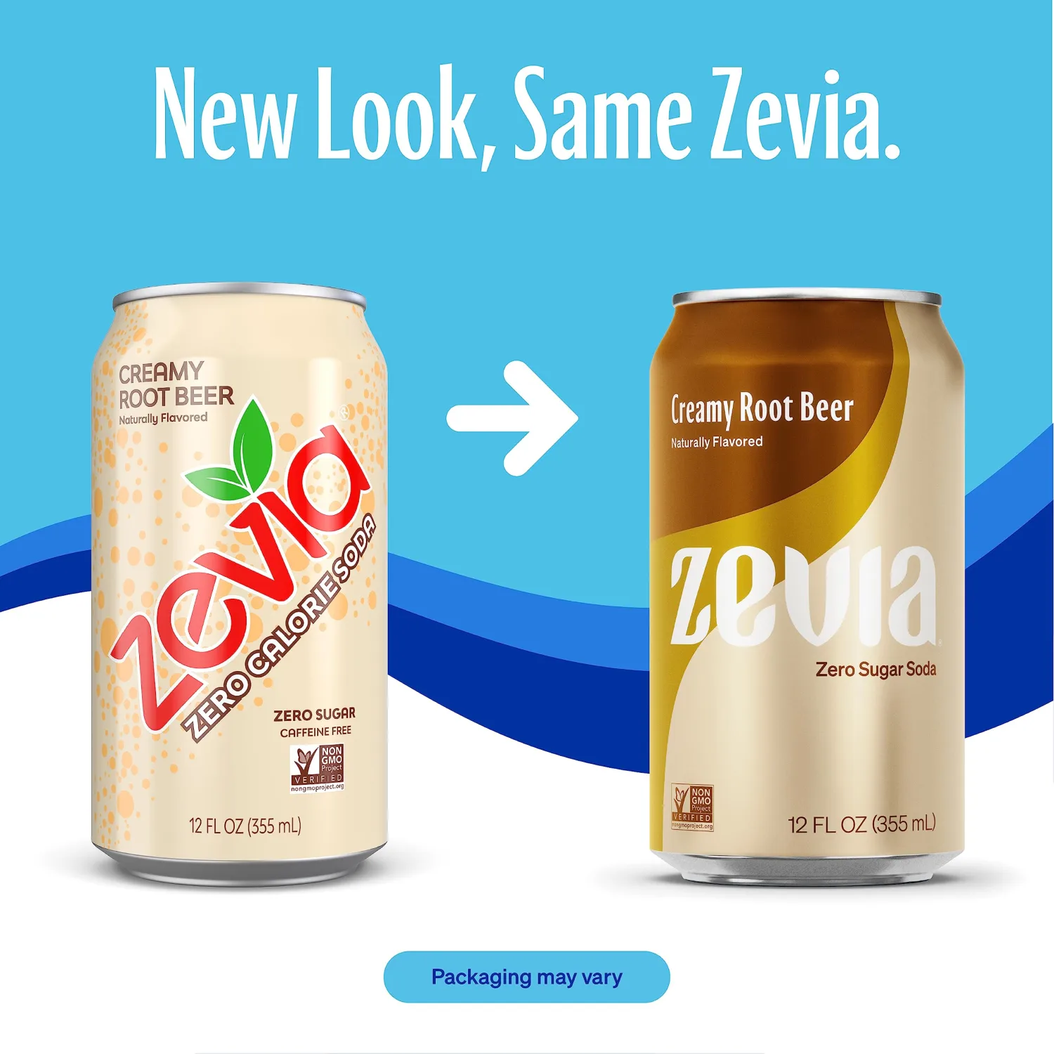 Zevia Zero Sugar Soda, Creamy Root Beer, 12 Ounce Sleek Can
