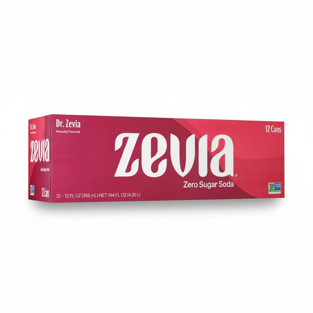 Zevia Zero Sugar Soda, Dr. Zevia, 12 Ounce Cans (Pack of 12)