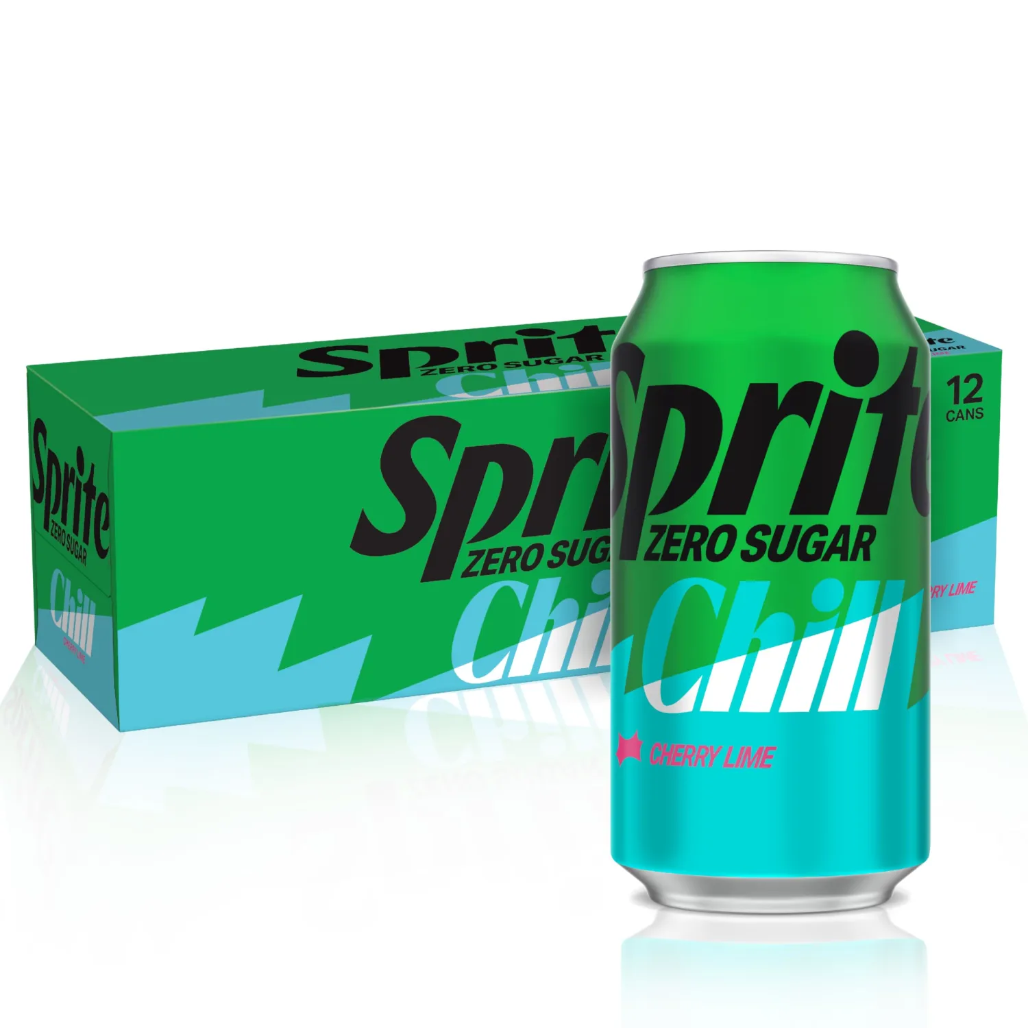 Sprite® Chill Zero Sugar Cherry Lime Natural Flavor Soda Soft Drink Cans, 12 fl oz, 12 Pack
