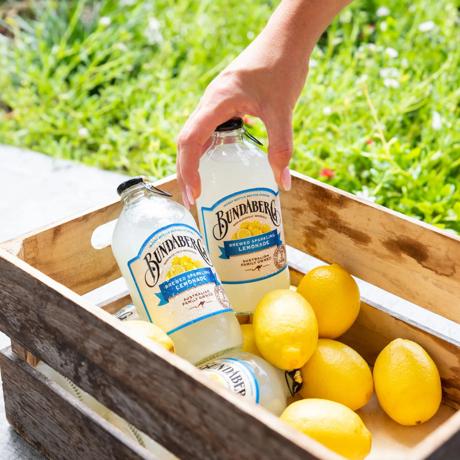 Bundaberg Sparkling Fruit Drink, Lemonade 12.7 Fl Oz Bottles (Pack of 4)