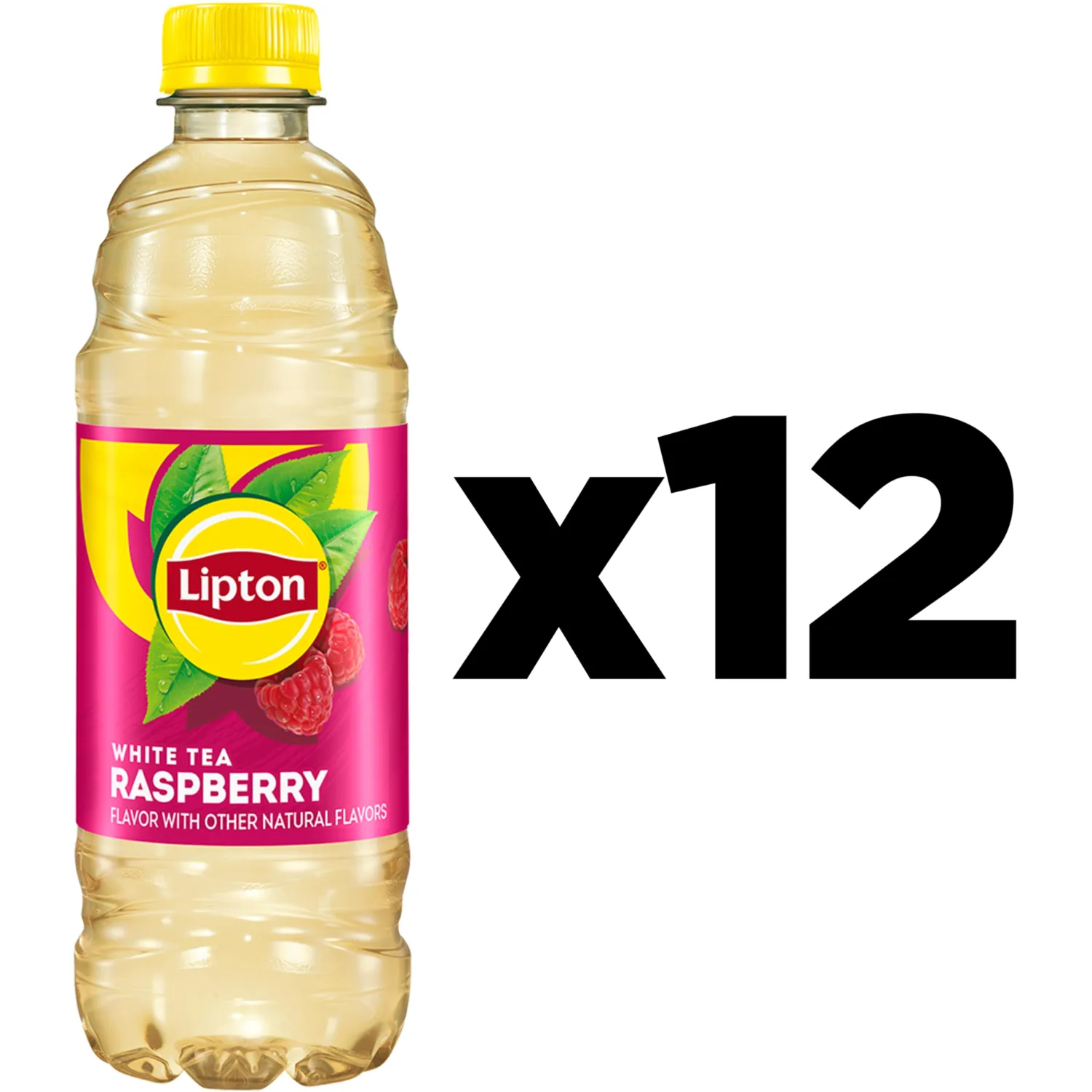 Lipton Raspberry White Tea, 16.9 Fl Oz Bottles (Pack of 12)