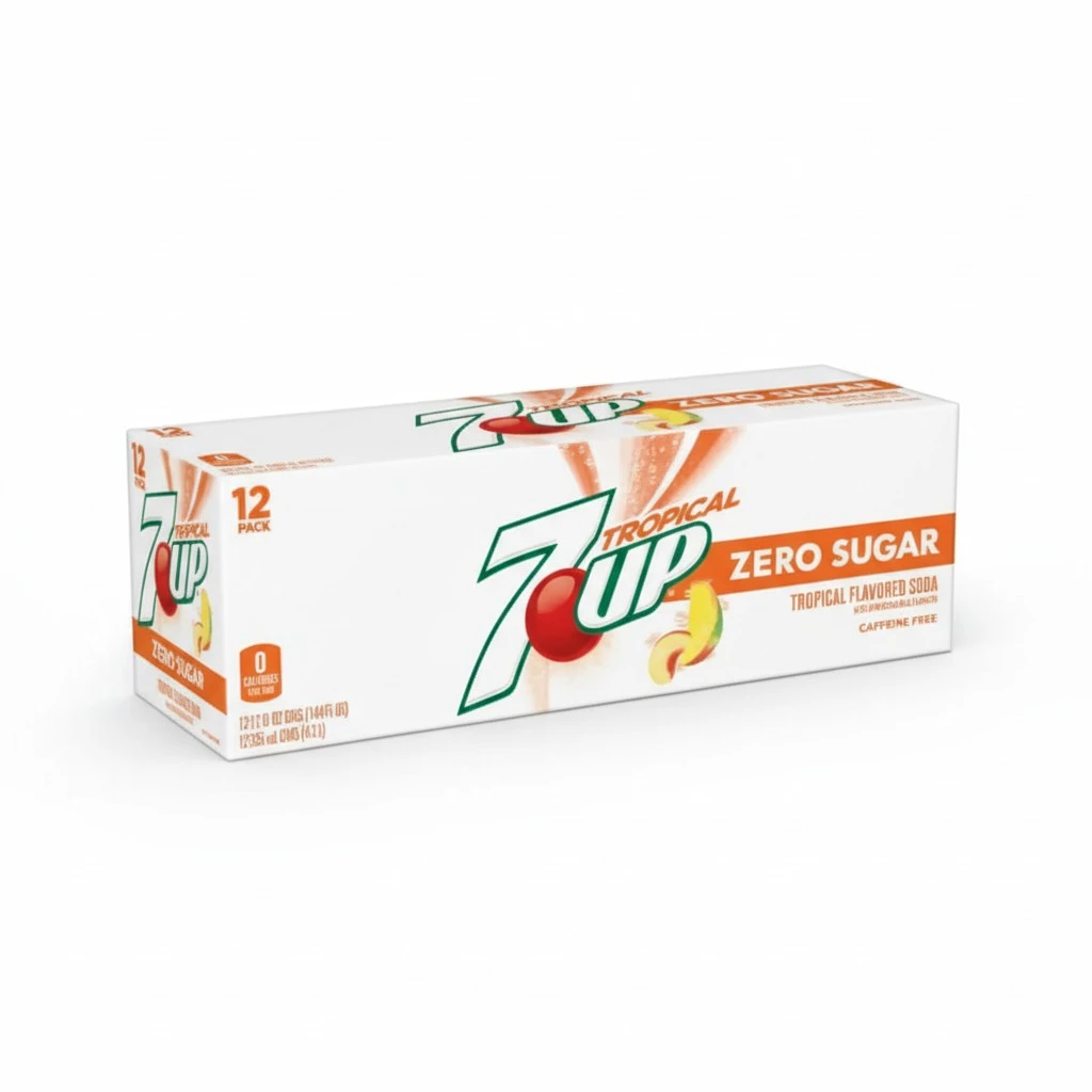 7 Up Zero Sugar Tropical Flavor 12 pk