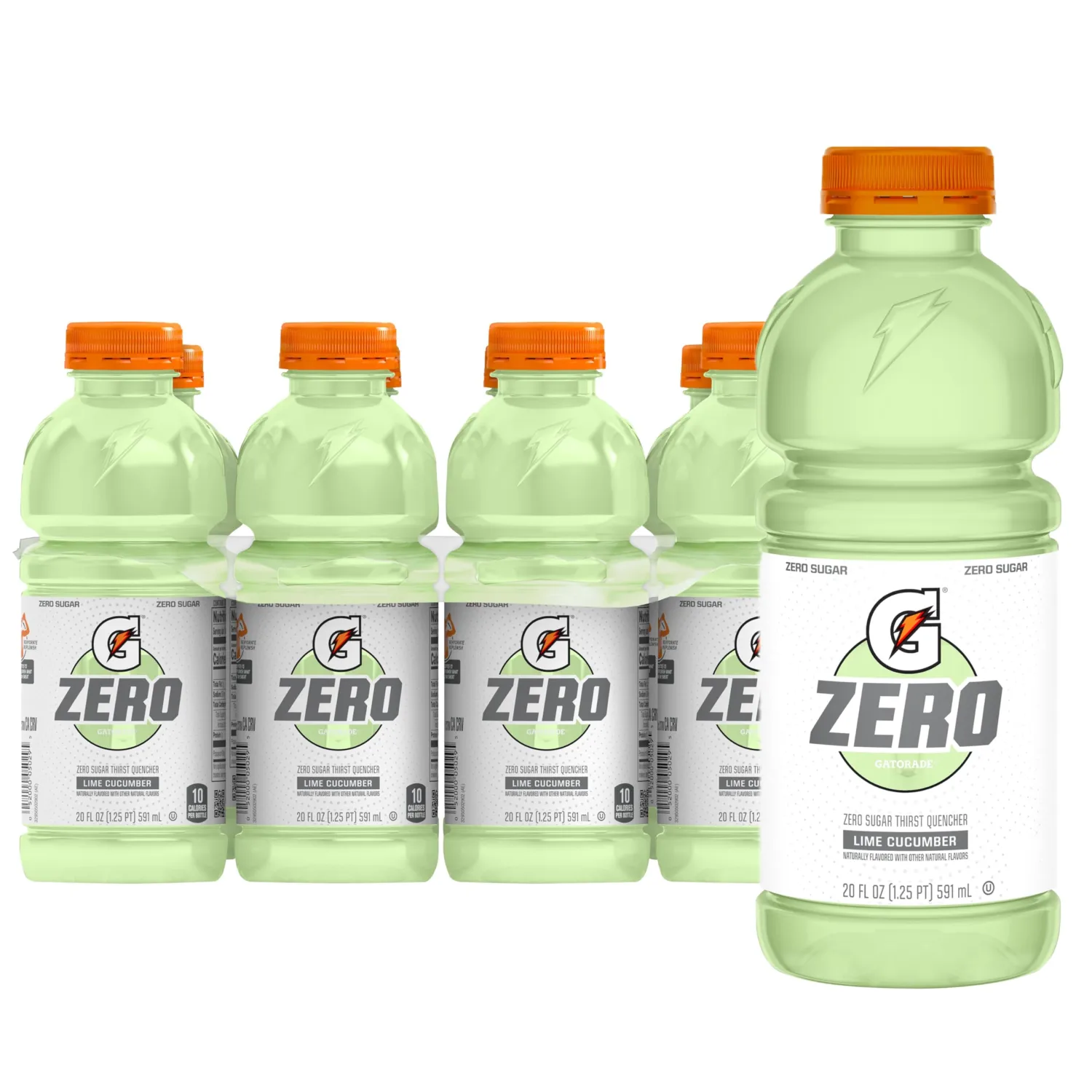 Gatorade Thirst Quencher Sports Drink, Lime Cucumber, 20 fl oz Bottles (8 Pack), Electrolytes for Rehydration