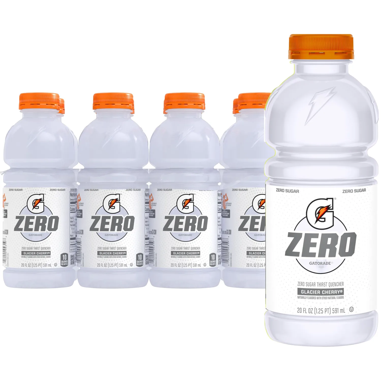 Gatorade Zero Sugar Thirst Quencher Sports Drink, Glacier Cherry, 20 Fl Oz (pack of 8)