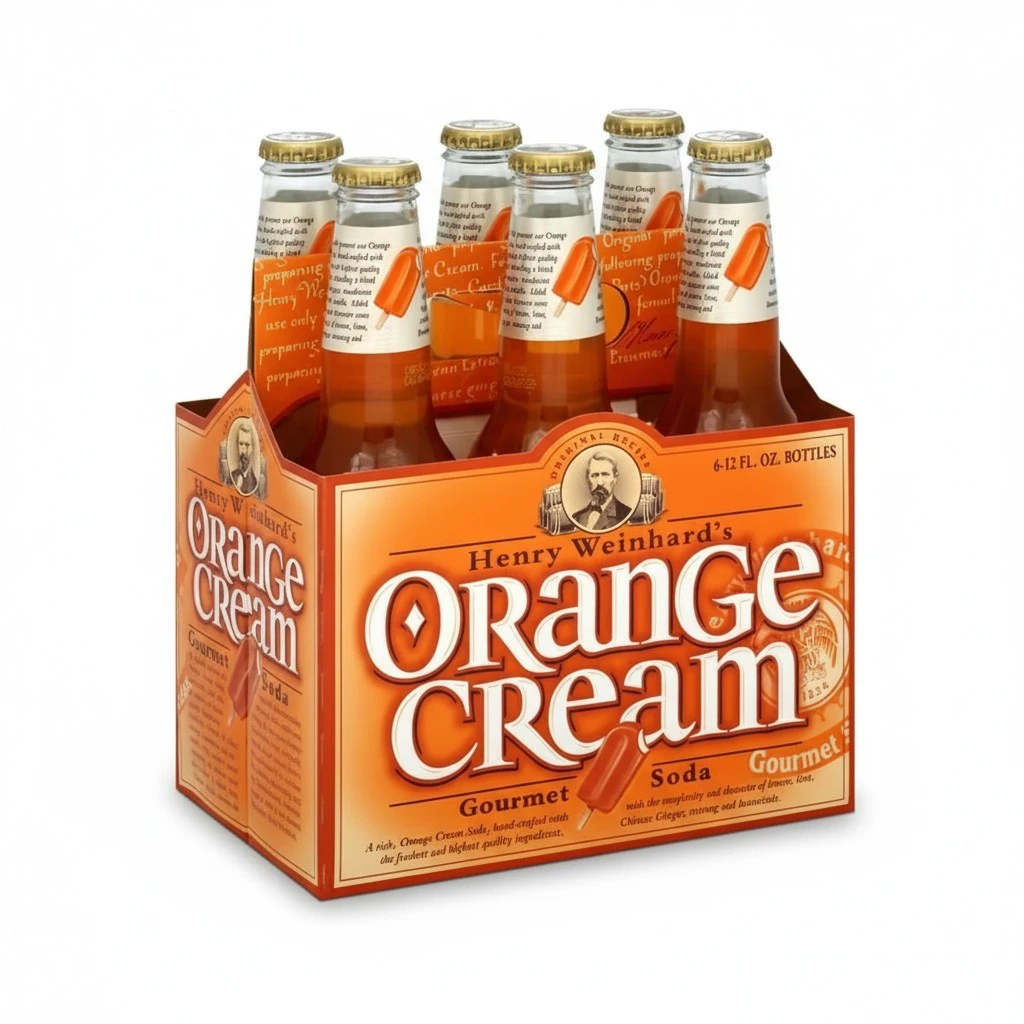 Henry Weinhard's Gourmet Orange Cream Soda, 6pk