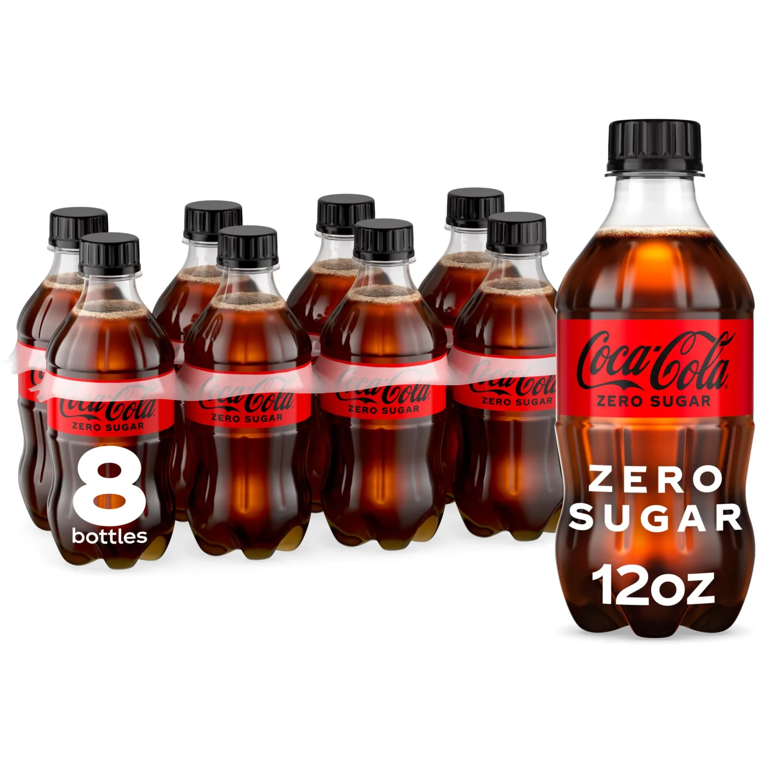 Coca Cola Zero Sugar, 12 Fl Oz Bottles, 8 Pack
