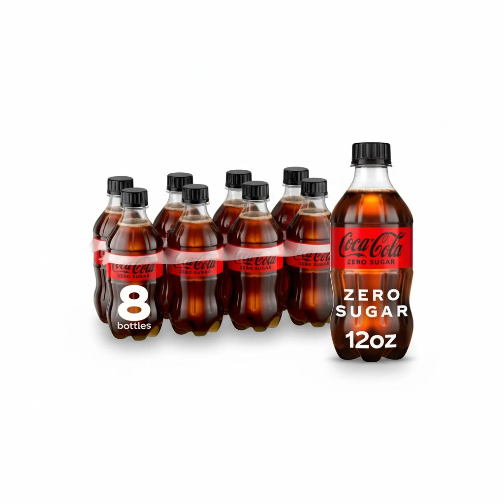 Coca Cola Zero Sugar, 12 Fl Oz Bottles, 8 Pack