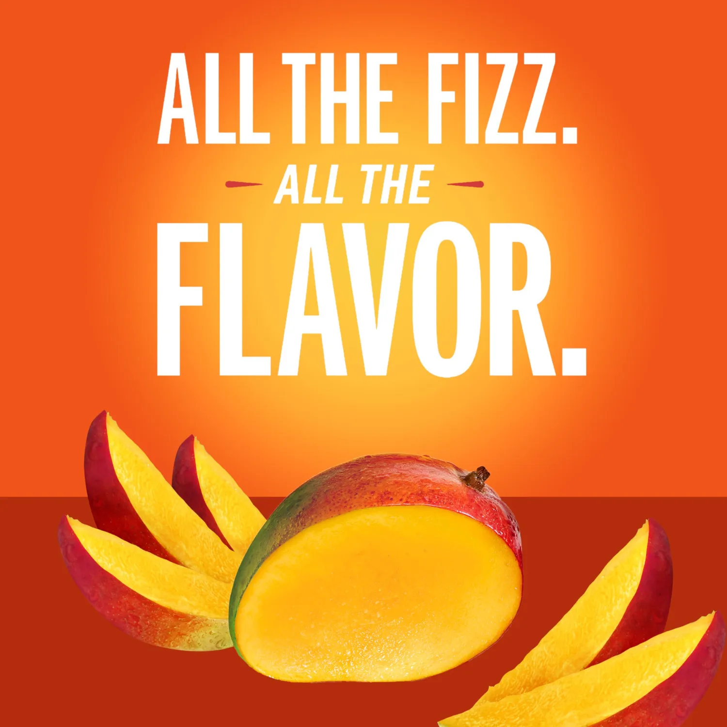 IZZE Sparkling Juice Beverage Blend, Mango, No Sugar Added, 8.4 FL OZ, 6 Cans