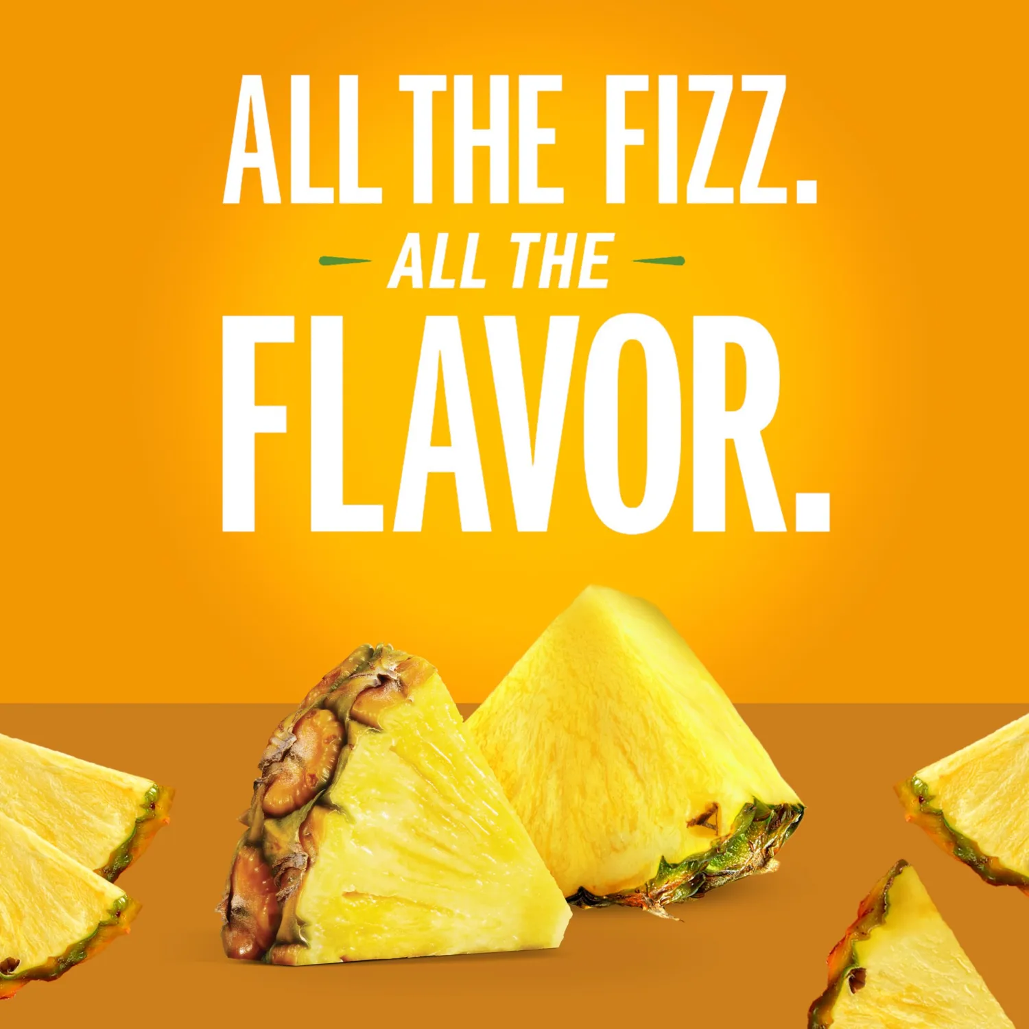 IZZE Sparkling Juice Beverage Blend, Pineapple, No Sugar Added, 8.4 FL OZ, 6 Cans