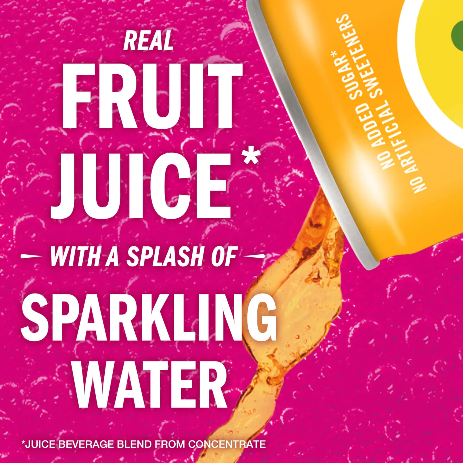 IZZE Sparkling Juice Beverage Blend, Pineapple, No Sugar Added, 8.4 FL OZ, 6 Cans