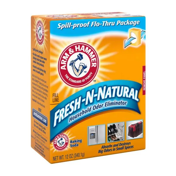 Arm & Hammer Baking Soda Fresh-n-Natural Odor Eliminator, 12 oz (Pack of 3)