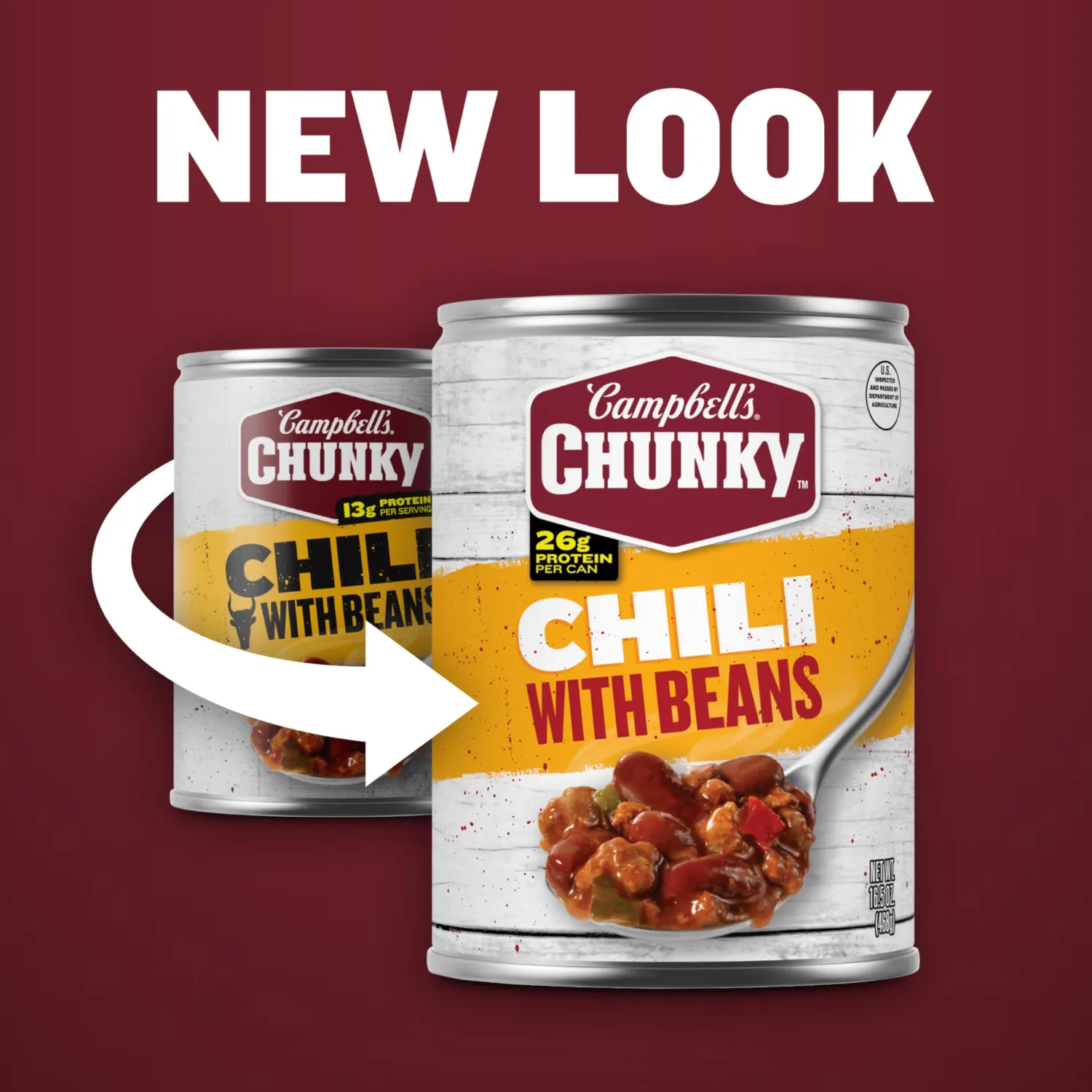 Campbell's Chunky Chili with Beans, 16.5 oz Can (Pack of 2)