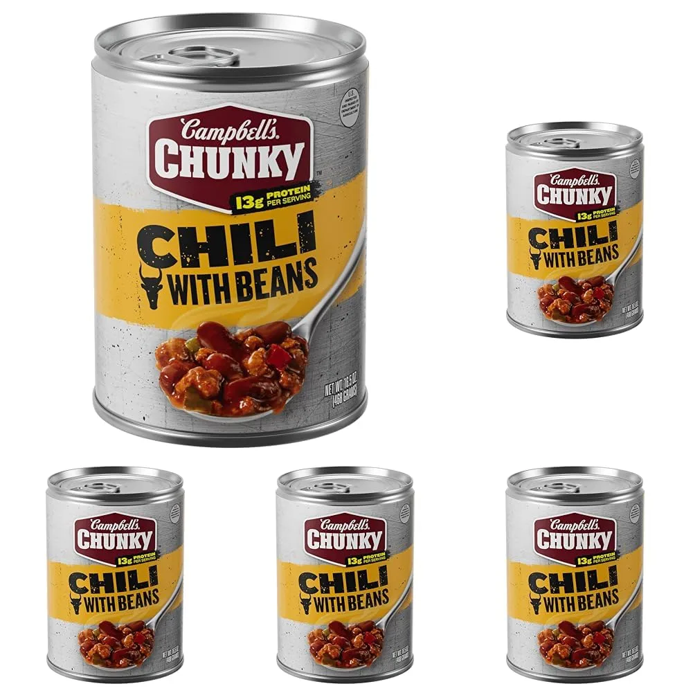 Campbell's Chunky Chili with Beans, 16.5 oz Can (Pack of 5)