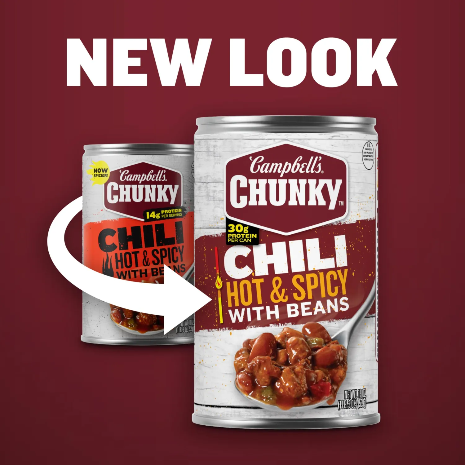Campbell’s Chunky Hot and Spicy Chili With Beans, 19 oz Can