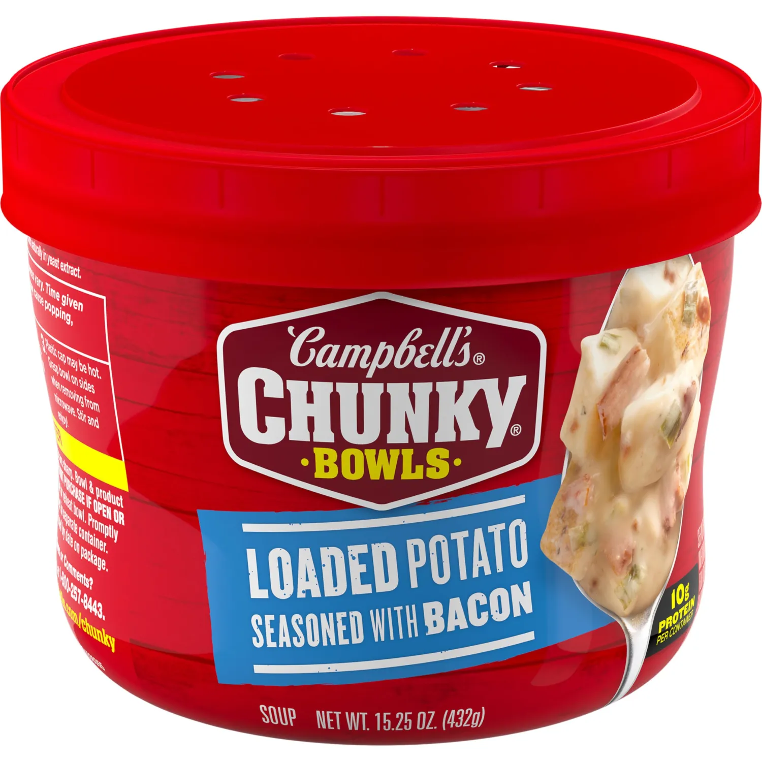 CAMPBELLS Loaded Potato Seasoned with Bacon Microwavable Soup Bowl, 15.25 OZ