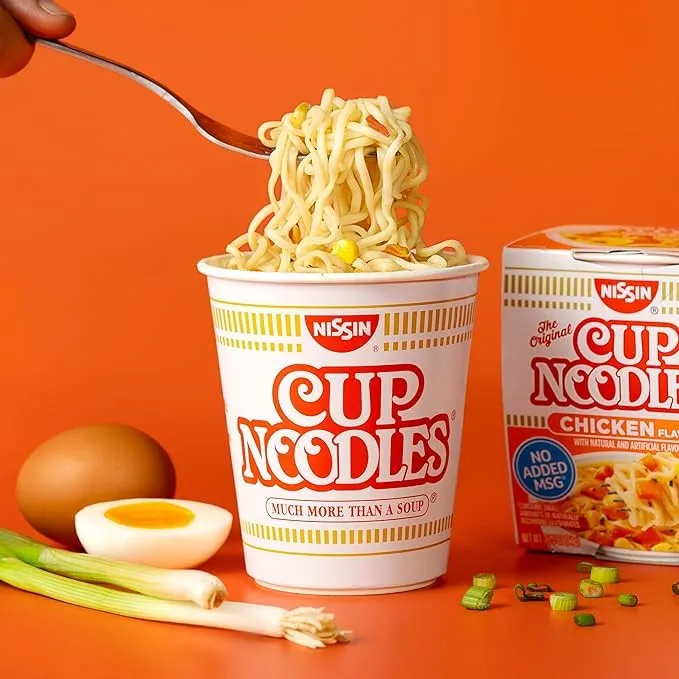 Nissin Cup Noodles Ramen Noodle Soup, Chicken, 2.25 Oz