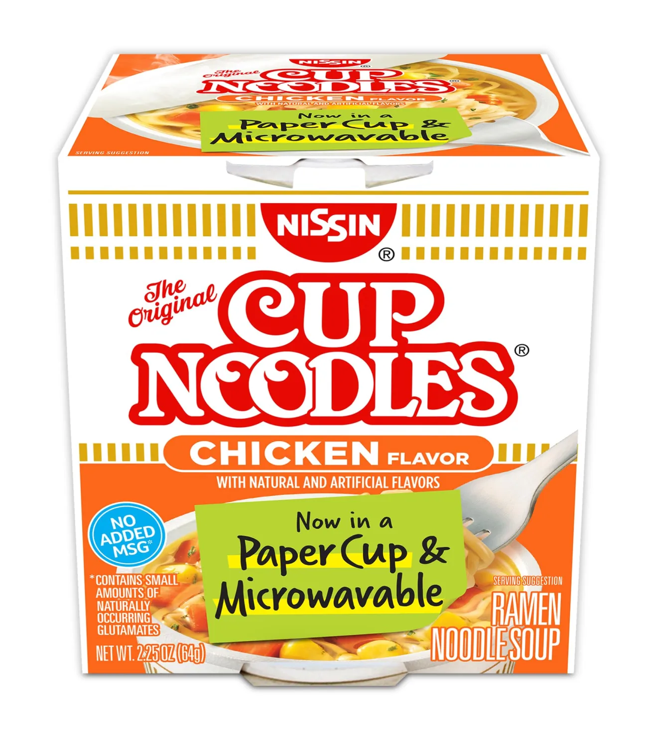 Nissin Cup Noodles Ramen Noodle Soup, Chicken, 2.25 Oz