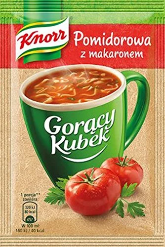 Knorr Goracy Kubek Pomidorowa z Makaronem Tomato Noodle Soup Mix 19gram Bag (5-Pack)