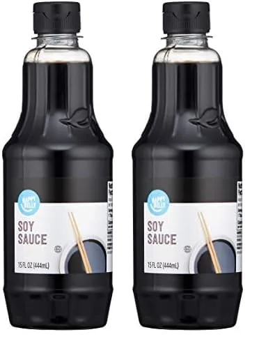 Amazon Brand, Happy Belly Soy Sauce, 15 Fl Oz (Pack of 2)