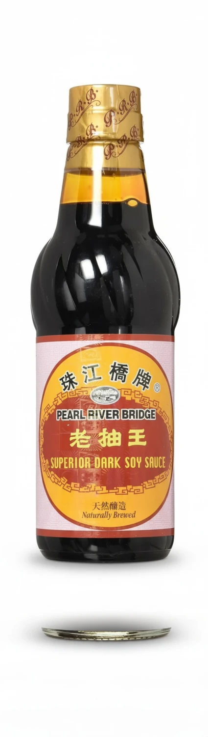 Pearl River Bridge Superior Dark Soy Sauce, 16.9 Fl Oz Premium Chinese Soy Sauce, Authentic Restaurants Choice Perfect Condiment for Chinese Cuisine, Korean Dish, Asian Stir Fry, Sushi, 1-Pack