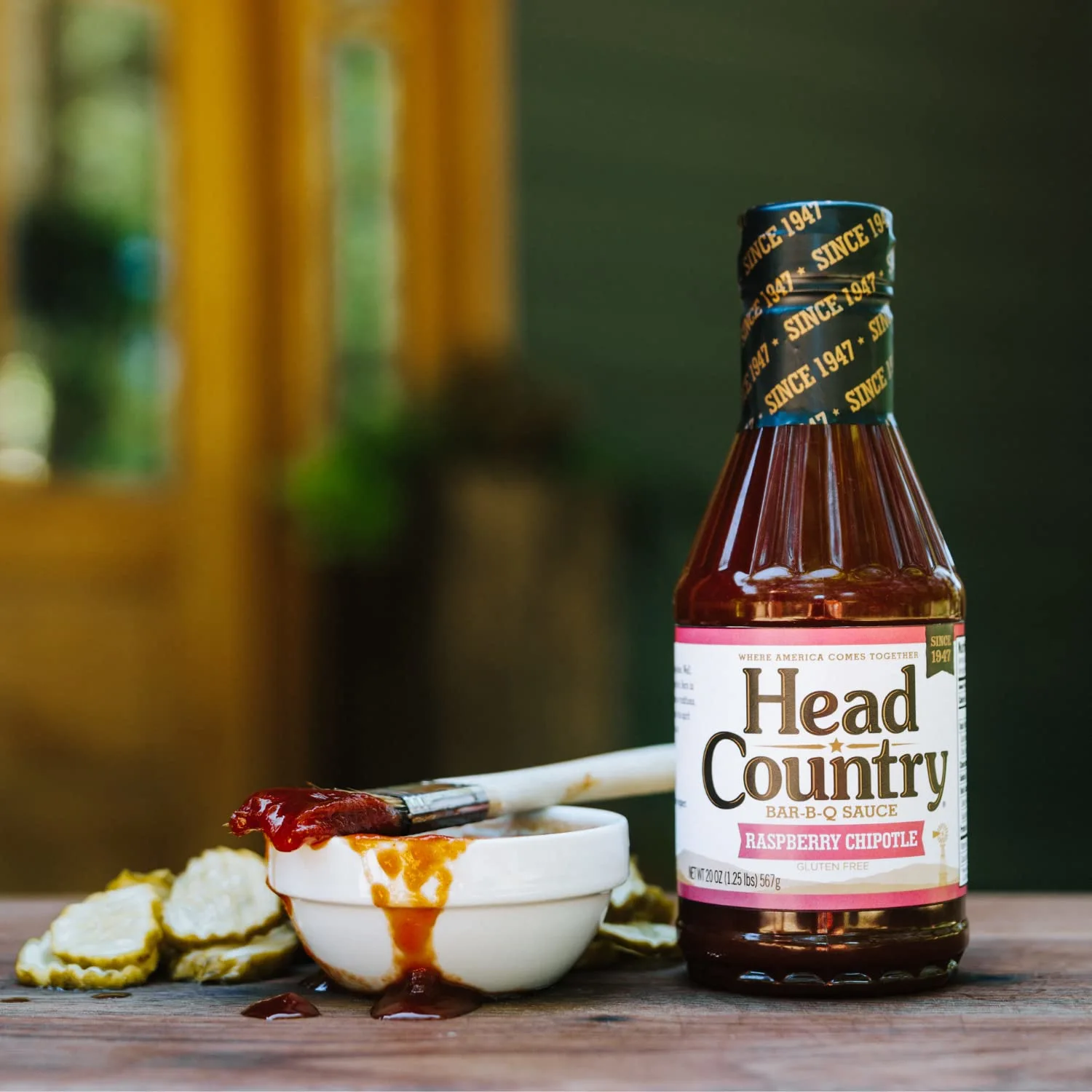 Head Country Bar-B-Q Sauce, Raspberry Chipotle | Soy Free, Gluten Free Barbecue Sauce With No Added Preservatives | Sweet & Smoky Championship BBQ Sauce For Chicken, Pork & More | 20 Ounce, Pack of 1