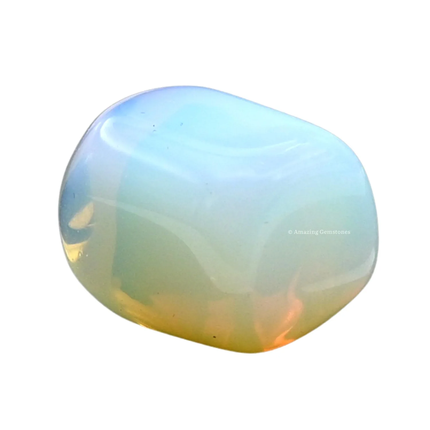 1 oz Opalite Crystal Tumbled Stones Polished Rocks - Natural Gem Stones for Healing - DIY Crystals for Protection