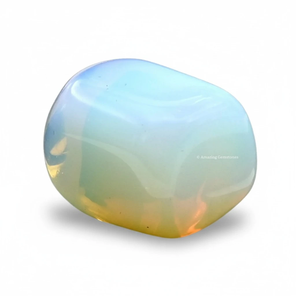 1 oz Opalite Crystal Tumbled Stones Polished Rocks - Natural Gem Stones for Healing - DIY Crystals for Protection