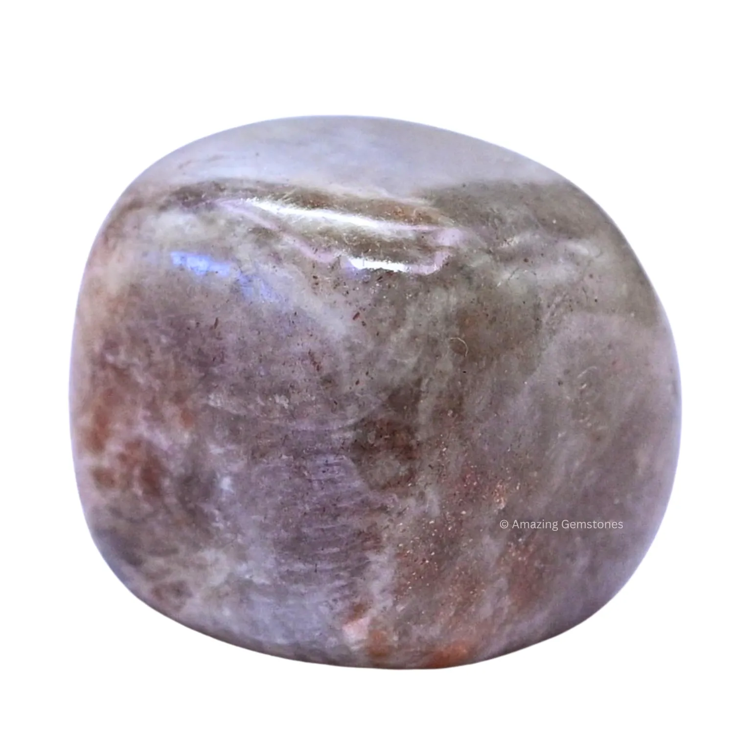 1 Oz Sun Moonstone Crystal Tumbled Stones Polished Rocks - Natural Gem Stones for Healing - DIY Crystals for Protection