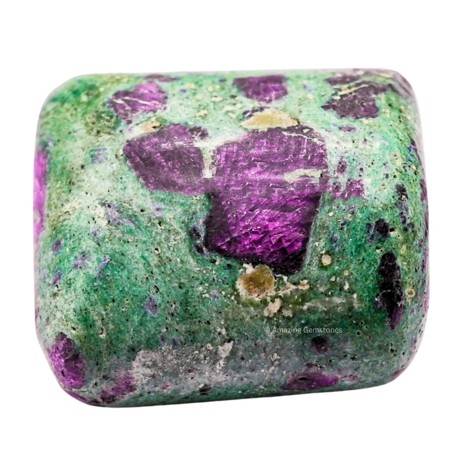 1 oz Ruby Fuchsite Crystal Tumbled Stones Polished Rocks - Natural Gem Stones for Healing - DIY Crystals for Protection