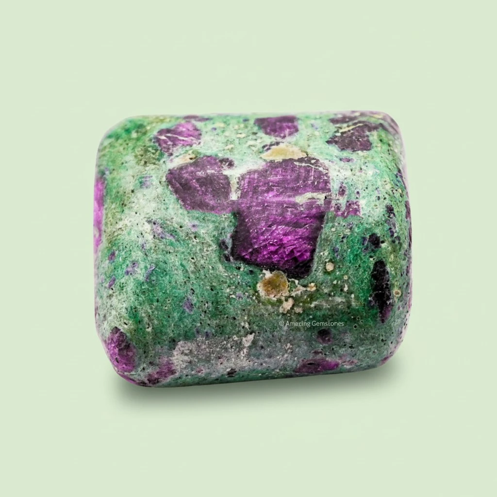 1 oz Ruby Fuchsite Crystal Tumbled Stones Polished Rocks - Natural Gem Stones for Healing - DIY Crystals for Protection