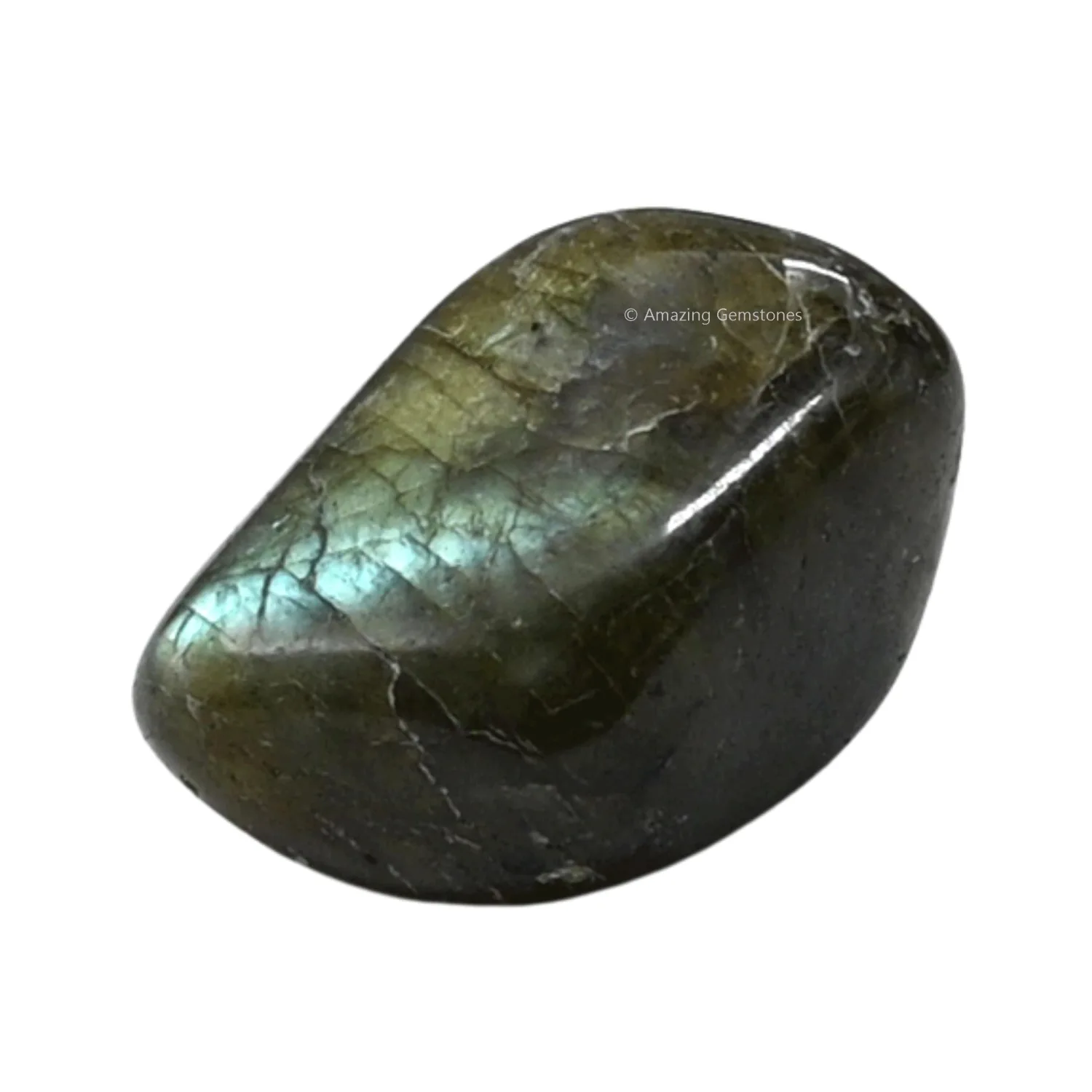 1 oz Labradorite Crystal Tumbled Stones Polished Rocks - Natural Gem Stones for Healing - DIY Crystals for Protection