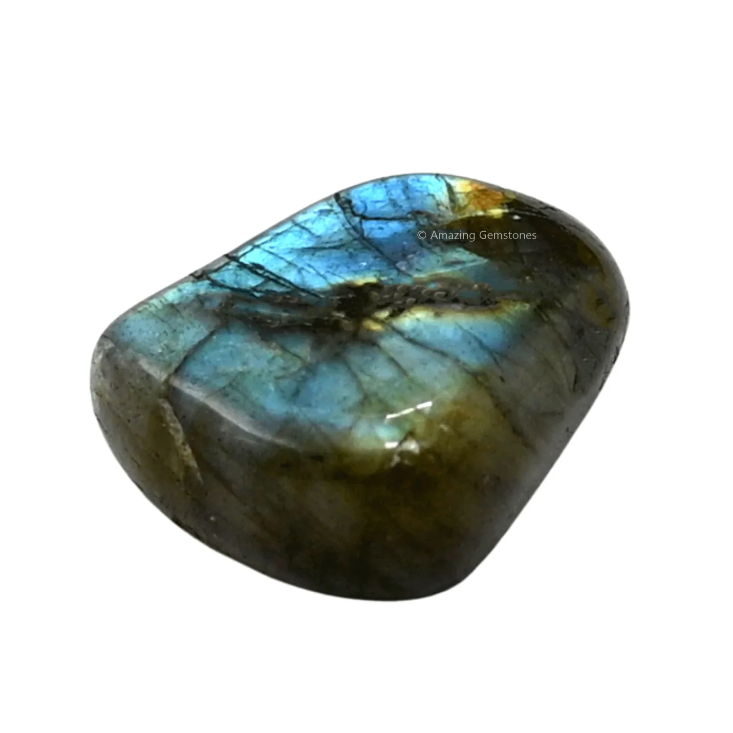 1 oz Labradorite Crystal Tumbled Stones Polished Rocks - Natural Gem Stones for Healing - DIY Crystals for Protection