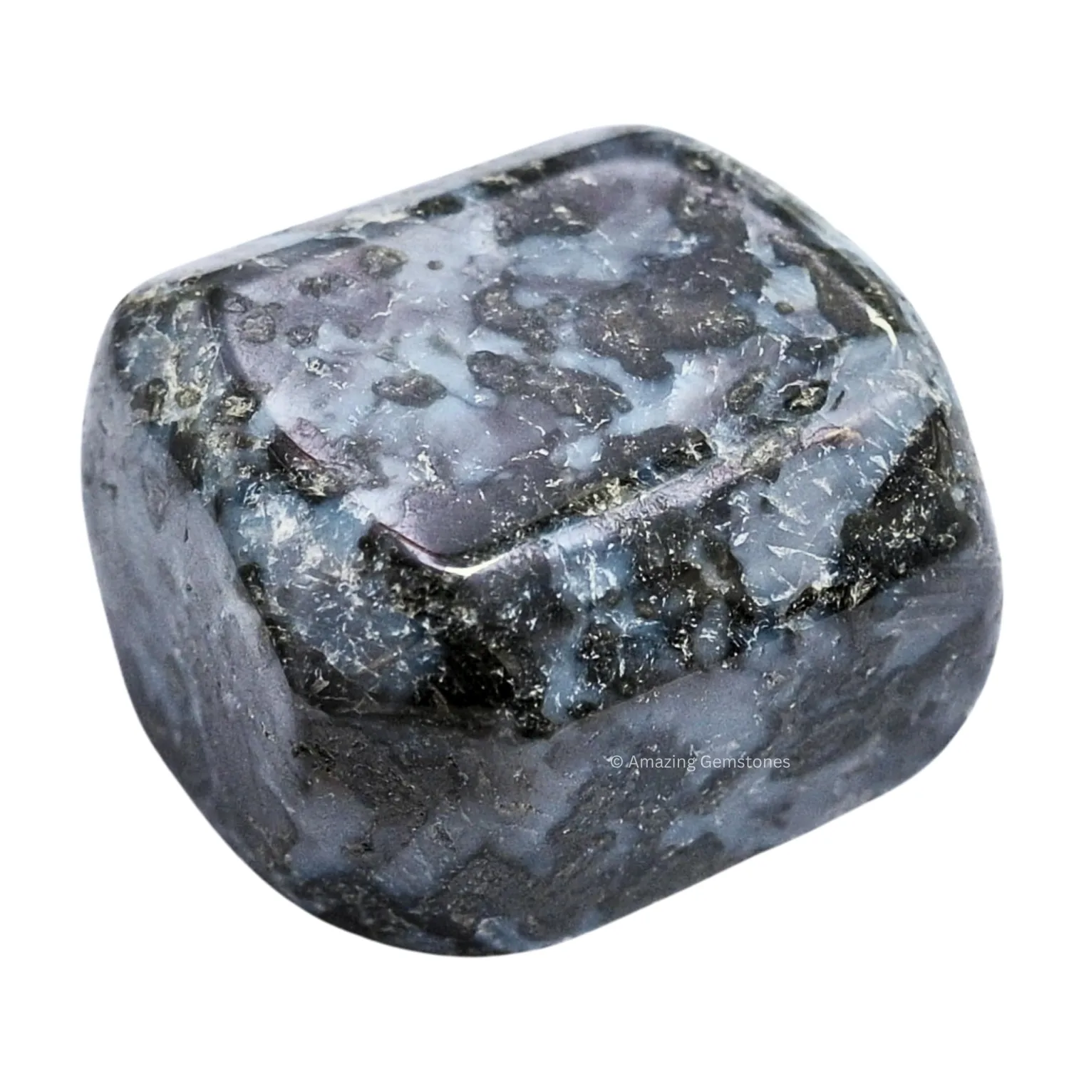 1 oz Indigo Jasper Crystal Tumbled Stones Polished Rocks - Natural Gem Stones for Healing - DIY Crystals for Protection