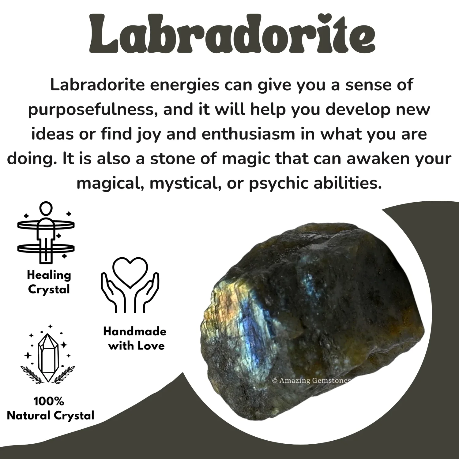 2 Pieces Labradorite Raw Crystals and Healing Stones, Natural Rocks for Tumbling and DIY Raw Stones and Crystals