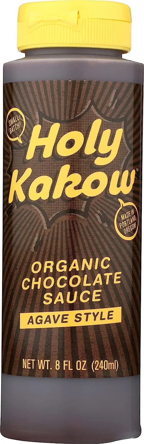 Holy Kakow Organic Chocolate Sauce - Chocolate Syrup, Organic, Sugar Free, Sweetened with Agave, Real Food Ingredients, Specific Flavor - 8oz, 1-Pack