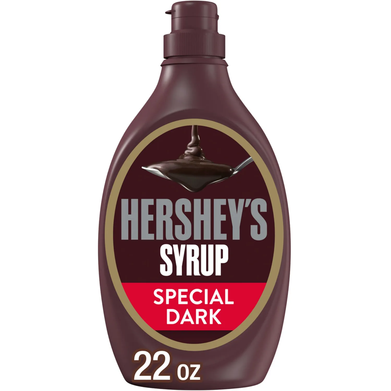 HERSHEY'S SPECIAL DARK Mildly Sweet Chocolate Syrup Bottle, 22 oz
