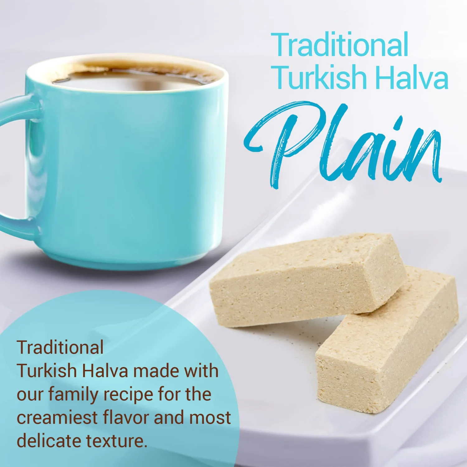 Halva Tahini Bars - Snack Bars | Plain | 2.5 oz bars | Pack of 4