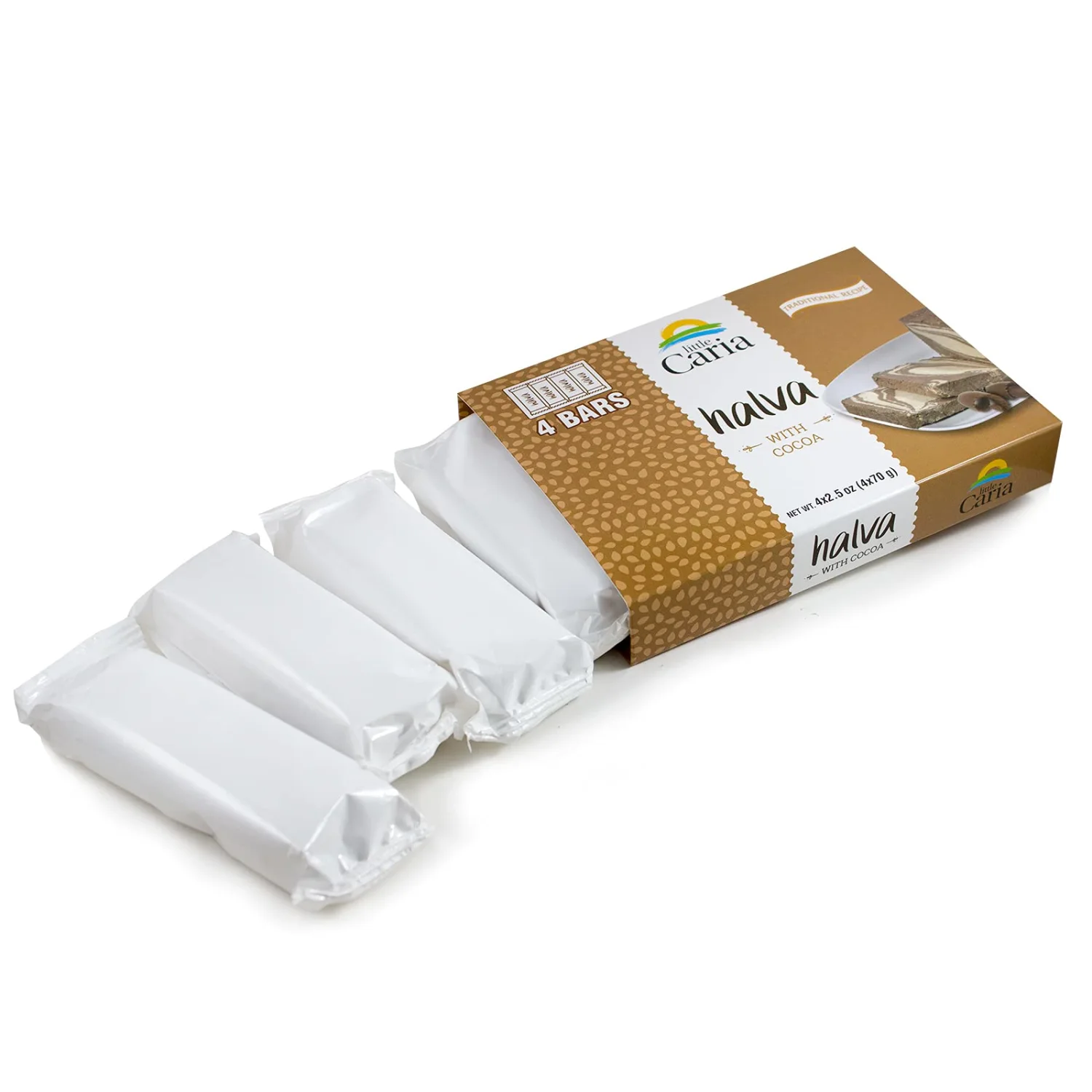 Halva Tahini Bars - Snack Bars | Chocolate | 2.5 oz bars | Pack of 4