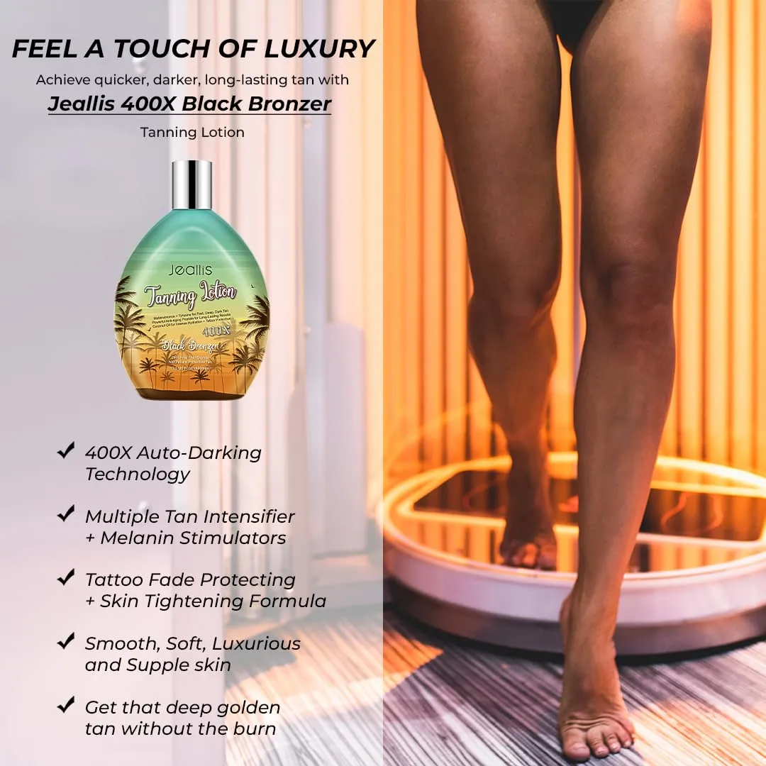 Extreme Dark Tanning Lotion Accelerator for Indoor Tanning Beds & Outdoor Sun Tan with Bronzer to Get Dark Fast Tan, Bronzing Tanning Lotion with Tattoo Protecting Formula, DHA Free, 13.5oz