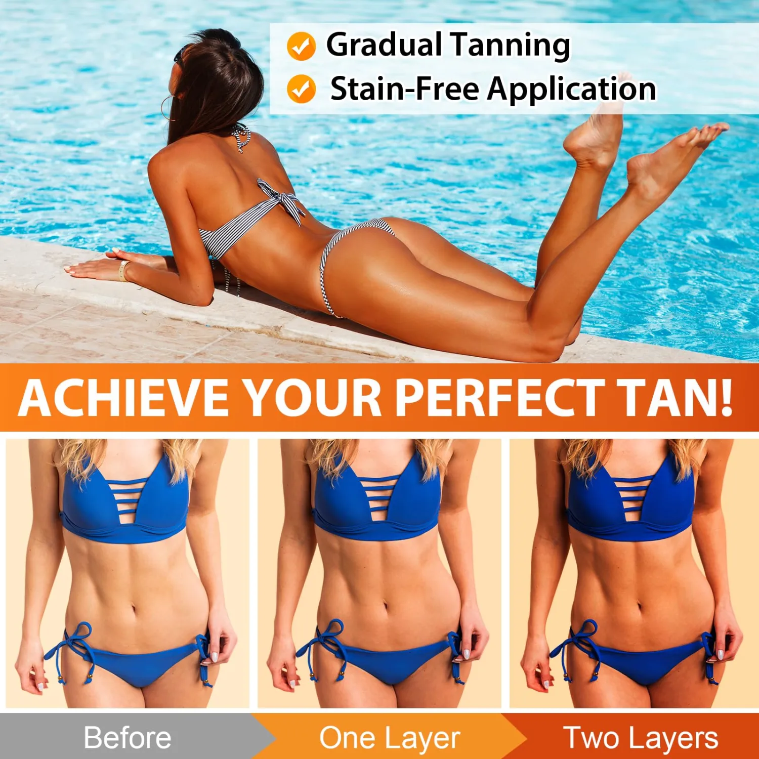 Intensive Tanning Gel, Faster & Longer-lasting Indoor Tanning Oil with Premium Natural Ingredients - Keeps Your Skin Smooth, Moisturized, and Radiant-5.29oz