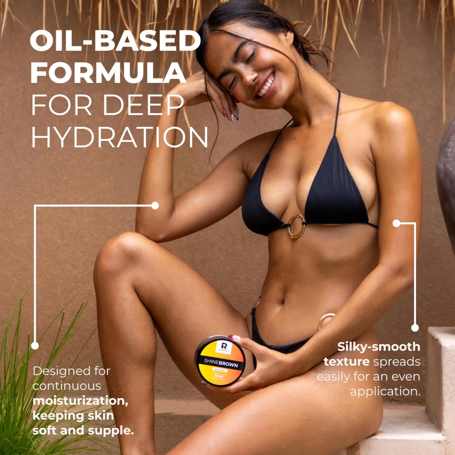 BYROKKO Shine Brown Tan Accelerator Cream 7.1 Fl Oz, Outdoor Sun or Indoor Tanning Oil or Tanning Bed Lotion, Fast Bronzer with Premium Natural Ingredients for Deep, Long-Lasting Glow