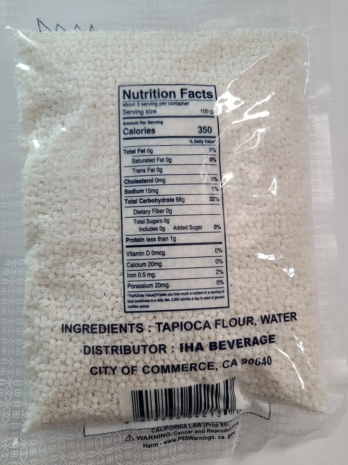 Tapioca Pearl, Sa Gou, Tiny Balls, White, 14oz