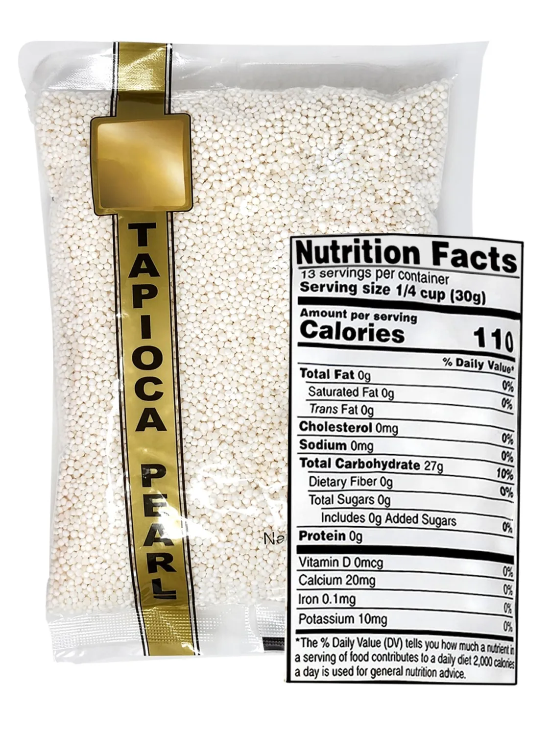Small Tapioca Boba Pearls Sago Balls from Cassava - Best for Bubble Boba Milk Tea, Tapioca Pudding, Desserts, Soup or Sauce Thickening