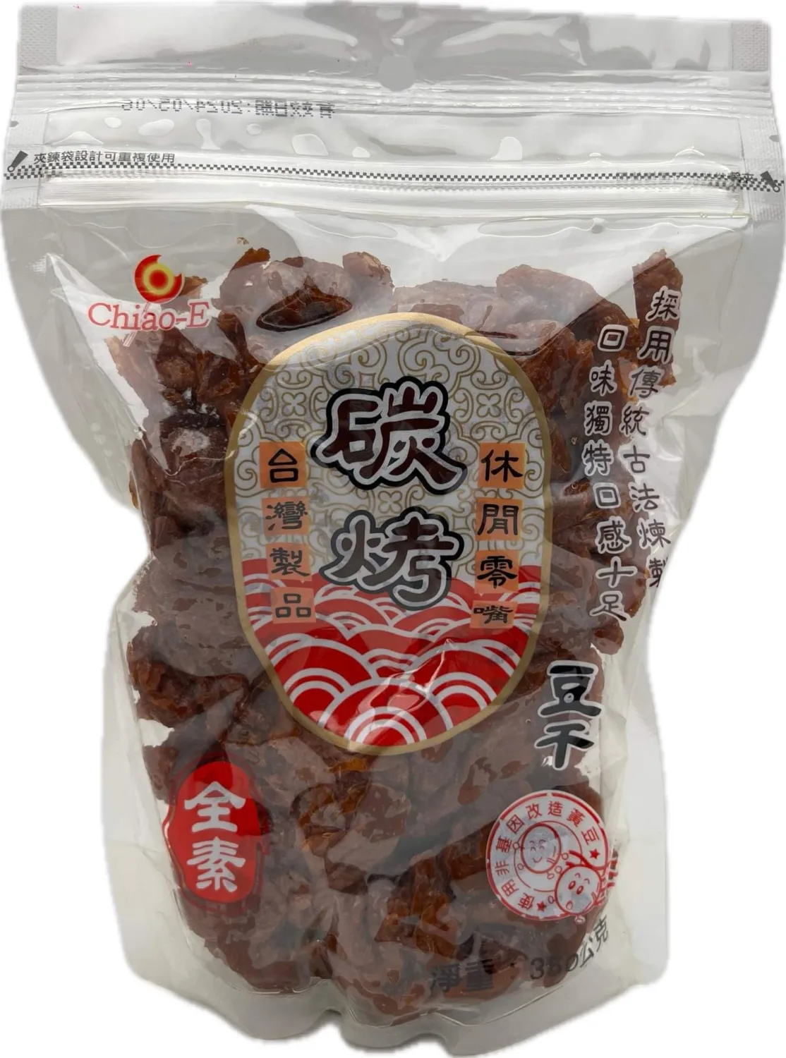 BBQ Dried Tofu Jerky by Chiao-E, Plant Based Vegan Barbecue Sauced Jerky, (Non-GMO, Vegan) 12.4 oz